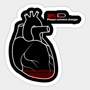 Heart Battery Sticker